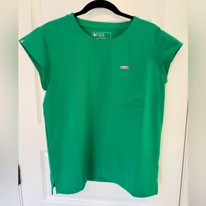 Figs Evergreen Lucia Relaxed Crewneck Scrub Top